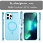 For iPhone 13 Pro Max MagSafe Frosted Translucent TPU + PC Full Coverage Phone Case(Blue) - 2