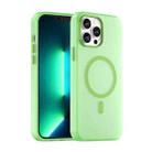 For iPhone 13 Pro Max MagSafe Frosted Translucent TPU + PC Full Coverage Phone Case(Green) - 1