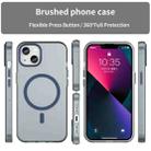 For iPhone 13 MagSafe Frosted Translucent TPU + PC Full Coverage Phone Case(Dark Blue) - 2