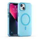 For iPhone 13 MagSafe Frosted Translucent TPU + PC Full Coverage Phone Case(Blue) - 1