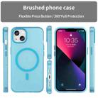 For iPhone 13 MagSafe Frosted Translucent TPU + PC Full Coverage Phone Case(Blue) - 2