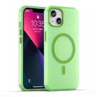 For iPhone 13 MagSafe Frosted Translucent TPU + PC Full Coverage Phone Case(Green) - 1