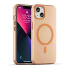 For iPhone 13 MagSafe Frosted Translucent TPU + PC Full Coverage Phone Case(Orange) - 1