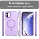 For iPhone 12 MagSafe Frosted Translucent TPU + PC Full Coverage Phone Case(Dark Purple) - 2