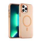 For iPhone 12 Pro Max MagSafe Frosted Translucent TPU + PC Full Coverage Phone Case(Orange) - 1