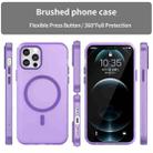 For iPhone 12 Pro MagSafe Frosted Translucent TPU + PC Full Coverage Phone Case(Dark Purple) - 2