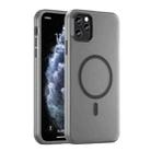 For iPhone 11 Pro Max MagSafe Frosted Translucent TPU + PC Full Coverage Phone Case(Black) - 1