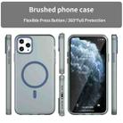 For iPhone 11 Pro Max MagSafe Frosted Translucent TPU + PC Full Coverage Phone Case(Dark Blue) - 2