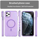 For iPhone 11 Pro Max MagSafe Frosted Translucent TPU + PC Full Coverage Phone Case(Dark Purple) - 2