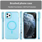 For iPhone 11 Pro Max MagSafe Frosted Translucent TPU + PC Full Coverage Phone Case(Blue) - 2