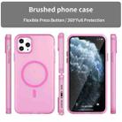For iPhone 11 Pro Max MagSafe Frosted Translucent TPU + PC Full Coverage Phone Case(Pink) - 2