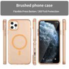 For iPhone 11 Pro Max MagSafe Frosted Translucent TPU + PC Full Coverage Phone Case(Orange) - 2