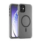 For iPhone 11 MagSafe Frosted Translucent TPU + PC Full Coverage Phone Case(Black) - 1