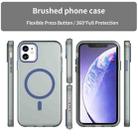 For iPhone 11 MagSafe Frosted Translucent TPU + PC Full Coverage Phone Case(Dark Blue) - 2