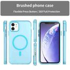 For iPhone 11 MagSafe Frosted Translucent TPU + PC Full Coverage Phone Case(Blue) - 2