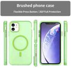 For iPhone 11 MagSafe Frosted Translucent TPU + PC Full Coverage Phone Case(Green) - 2
