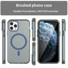 For iPhone 11 Pro MagSafe Frosted Translucent TPU + PC Full Coverage Phone Case(Dark Blue) - 2