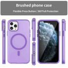 For iPhone 11 Pro MagSafe Frosted Translucent TPU + PC Full Coverage Phone Case(Dark Purple) - 2