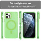 For iPhone 11 Pro MagSafe Frosted Translucent TPU + PC Full Coverage Phone Case(Green) - 2