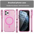 For iPhone 11 Pro MagSafe Frosted Translucent TPU + PC Full Coverage Phone Case(Pink) - 2