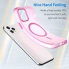 For iPhone 11 Pro MagSafe Frosted Translucent TPU + PC Full Coverage Phone Case(Pink) - 3