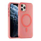 For iPhone 11 Pro MagSafe Frosted Translucent TPU + PC Full Coverage Phone Case(Red) - 1