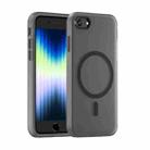 For iPhone SE 2022 / 2020 / 8 MagSafe Frosted Translucent TPU + PC Full Coverage Phone Case(Black) - 1