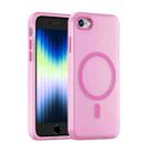For iPhone SE 2022 / 2020 / 8 MagSafe Frosted Translucent TPU + PC Full Coverage Phone Case(Pink) - 1