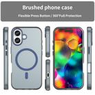 For iPhone 17 MagSafe Frosted Translucent TPU + PC Full Coverage Phone Case(Dark Blue) - 2