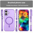For iPhone 17 MagSafe Frosted Translucent TPU + PC Full Coverage Phone Case(Dark Purple) - 2