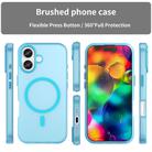 For iPhone 17 MagSafe Frosted Translucent TPU + PC Full Coverage Phone Case(Blue) - 2