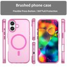 For iPhone 17 MagSafe Frosted Translucent TPU + PC Full Coverage Phone Case(Pink) - 2