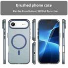For iPhone 17 Air MagSafe Frosted Translucent TPU + PC Full Coverage Phone Case(Dark Blue) - 2