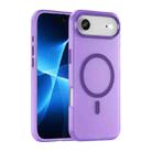For iPhone 17 Air MagSafe Frosted Translucent TPU + PC Full Coverage Phone Case(Dark Purple) - 1