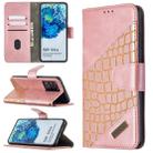 For Samsung Galaxy S20 Ultra Matching Color Crocodile Texture Horizontal Flip PU Leather Case with Wallet & Holder & Card Slots(Rose Gold) - 1