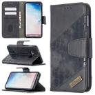 For Samsung Galaxy S10e Matching Color Crocodile Texture Horizontal Flip PU Leather Case with Wallet & Holder & Card Slots(Black) - 1