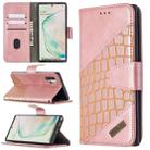 For Samsung Galaxy  Note 10 Plus Matching Color Crocodile Texture Horizontal Flip PU Leather Case with Wallet & Holder & Card Slots(Rose Gold) - 1