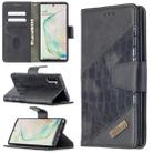 For Samsung Galaxy Note 10 Matching Color Crocodile Texture Horizontal Flip PU Leather Case with Wallet & Holder & Card Slots(Black) - 1