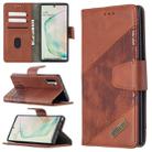 For Samsung Galaxy Note 10 Matching Color Crocodile Texture Horizontal Flip PU Leather Case with Wallet & Holder & Card Slots(Brown) - 1