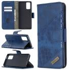 For Samsung Galaxy Note20 Matching Color Crocodile Texture Horizontal Flip PU Leather Case with Wallet & Holder & Card Slots(Blue) - 1