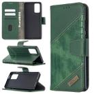 For Samsung Galaxy Note20 Matching Color Crocodile Texture Horizontal Flip PU Leather Case with Wallet & Holder & Card Slots(Green) - 1