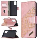 For Samsung Galaxy Note20 Matching Color Crocodile Texture Horizontal Flip PU Leather Case with Wallet & Holder & Card Slots(Rose Gold) - 1