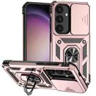 For Samsung Galaxy S24+ 5G Sliding Camshield Holder Phone Case(Rose Gold) - 1