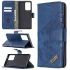 For Samsung Galaxy Note20 Ultra Matching Color Crocodile Texture Horizontal Flip PU Leather Case with Wallet & Holder & Card Slots(Blue) - 1