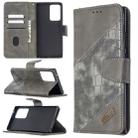 For Samsung Galaxy Note20 Ultra Matching Color Crocodile Texture Horizontal Flip PU Leather Case with Wallet & Holder & Card Slots(Grey) - 1