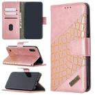For Samsung Galaxy A10 / M10 Matching Color Crocodile Texture Horizontal Flip PU Leather Case with Wallet & Holder & Card Slots(Rose Gold) - 1