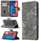 For Samsung Galaxy A20 / A30 Matching Color Crocodile Texture Horizontal Flip PU Leather Case with Wallet & Holder & Card Slots(Grey) - 1