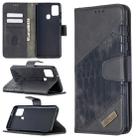 For Samsung Galaxy A21s Matching Color Crocodile Texture Horizontal Flip PU Leather Case with Wallet & Holder & Card Slots(Black) - 1
