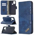 For Samsung Galaxy A21s Matching Color Crocodile Texture Horizontal Flip PU Leather Case with Wallet & Holder & Card Slots(Blue) - 1