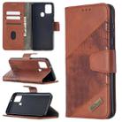 For Samsung Galaxy A21s Matching Color Crocodile Texture Horizontal Flip PU Leather Case with Wallet & Holder & Card Slots(Brown) - 1